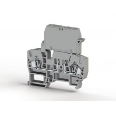 Клеммник пружинный с держ.предохр. (6,3х32), откид.картридж, на DIN-рейку, 4 мм.кв., (серый); YBK I