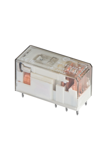 Низкопрофильное реле; 2 перекидных контакта 8А (= 24В DC) - герметичное, прозрачный корпус