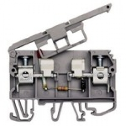 Клеммник с держ. предохр. (5х20, 5х25) с индикацией 220VAC на DIN-рейку, 6 мм.кв. (серый);  ASK 2LD (220 VAC) Клеммник с держ. предохр. (5х20, 5х25) с индикацией 220VAC на DIN-рейку, 6 мм.кв. (серый);  ASK 2LD (220 VAC)