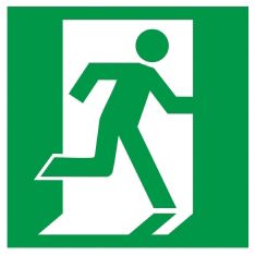 Этикетка самокл. 150х150мм "Выход здесь" (правостор.) IEK