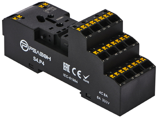 Розетка с push in клеммами для реле RP4.34 и модуля PM8; 10А