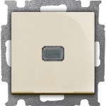 Выключатель с клавишей, 1-клавишный, с подсветкой, Basic 55, слоновая кость