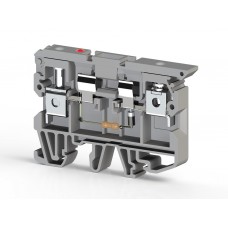 Клеммник с держ. предохр. (5х20, 5х25) с индикацией 110VDC на DIN-рейку, 6 мм.кв. (серый);  ASK 2LD (110 VDC)