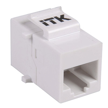 ITK Проходной адаптер кат.5E UTP, RJ45-RJ45, тип Keystone Jack