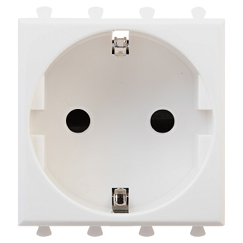 Розетка модульная, 2P+E, с з/ш, "Avanti", "Белое облако", 2 модуля Розетка модульная, 2P+E, с з/ш, "Avanti", "Белое облако", 2 модуля