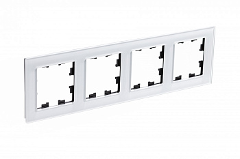 ATLASDESIGN NATURE 4-постовая РАМКА, ОРГАНИЧЕСКОЕ СТЕКЛО БЕЛЫЙ