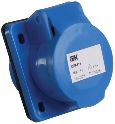 Розетка 413 скрытая 2Р+Е 16А 220В IP44 ИЭК