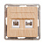 W59 РОЗЕТКА двойная RJ11+RJ45, 160В, 1А, кат.5Е, механизм, СОСНА
