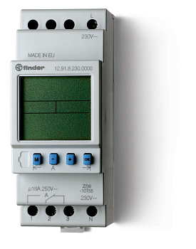 Реле времени цифровое ASTRO; монтаж на рейку 35мм; 1СO 16A; питание 230В АC; ширина 35.8мм;