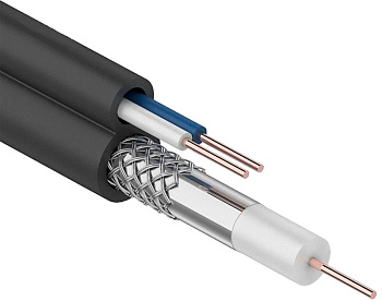 Каб. коакc. RG59 75Ом FPE каб. пит. 2х0,75мм2 PVC GENERICA