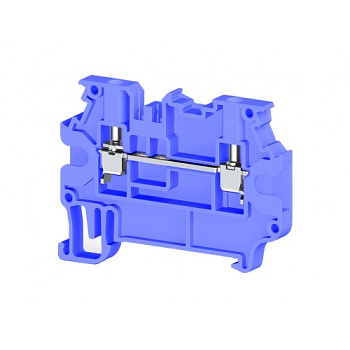 Клеммник на DIN-рейку 2,5мм. 2 ряда перем., (синий); AVK 2,5R