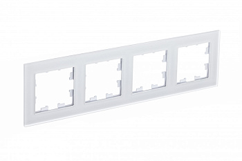 ATLASDESIGN NATURE 4-постовая РАМКА, МАТОВОЕ ОРГАНИЧЕСКОЕ СТЕКЛО БЕЛЫЙ