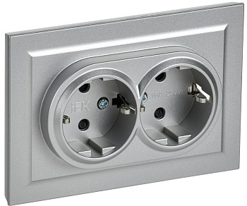 BRITE Роз. 2-я с з/к/ш 16А в сб. РСш12-3-БрА алюм. IEK