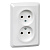 ЭТЮД С/У двойная РОЗЕТКА без заземления без шторок 16А 250B, БЕЛЫЙ, Россия