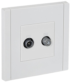 FORTE&PIANO Роз. двойная TV+SAT FP238 бел. IEK