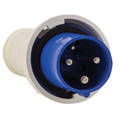 Вилка переносная 033 2Р+РЕ 63А 220В IP67 EKF PROxima