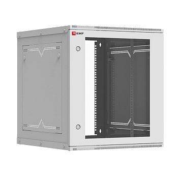 Шкаф телекоммуникационный настенный разборный 12U (600х650) дверь стекло, Astra серия EKF PROxima