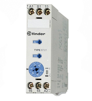 Многофункц реле времени Finder с 1 переключ контак (24…48)V DC, (24…240)V AC 8А