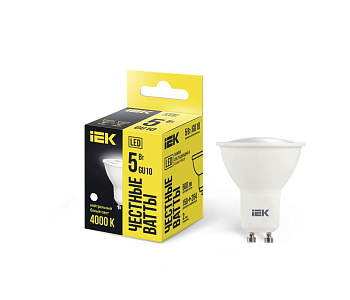 Лампа LED PAR16 софит 5Вт 230В 4000К GU10 IEK