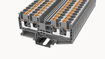 DS6-QU-01P-11-00A(H), Клемма PUSH-IN, 6 мм.кв., 4C, серый, шт