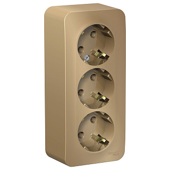 BLANCA О/У РОЗЕТКА 3-я с заземлением без штор. ИЗОЛ.ПЛ.,16А, 250В, ТИТАН