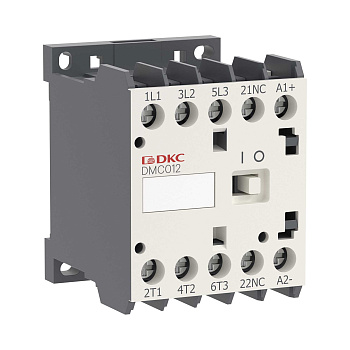 Миниконтактор YON DMC012 12A 5,5кВт AC3 3P кат. 12В DC 1НО Миниконтактор YON DMC012 12A 5,5кВт AC3 3P кат. 12В DC 1НО