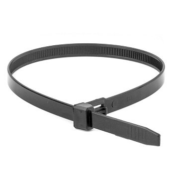 Хомут P6.6 многоразовый, черный 7,6x370 Хомут P6.6 многоразовый, черный 7,6x370