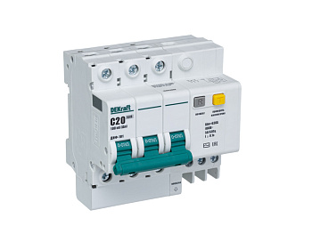 АВДТ 3Р 20А 100мА тип AC х-ка C ДИФ-101 4,5кА