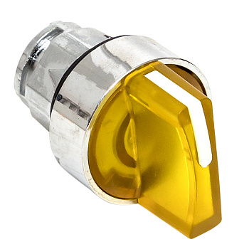 Исполнительный механизм переключателя ХB4 желтый на 3 положения с фиксацией, с подсветкой с короткой ручкой EKF PROxima Исполнительный механизм переключателя ХB4 желтый на 3 положения с фиксацией, с подсветкой с короткой ручкой EKF PROxima