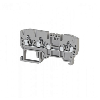 Клеммник пружинный 3-х выводной, 2,5 мм.кв., (желтый); YBK 2,5E