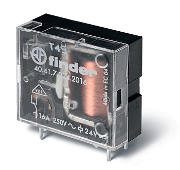 Миниатюрное универсальное электромеханическое реле;  1CO 16A;  катушка 12В DC (чувствит.);