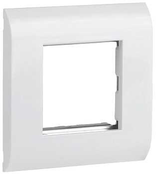 ITK Лицевая рамка для мод. Mosaic 80х80мм мет. суппорт бел.