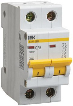 Авт. выкл. ВА47-29М 2P 16A 4,5кА х-ка C ИЭК