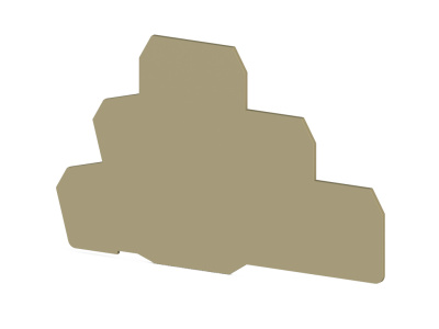 Концевой сегмент на клеммники 3-х ярусные PUK3, (бежевый); NPP PUK3