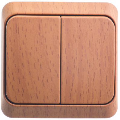 ЭТЮД О/У 2-клавишный ВЫКЛЮЧАТЕЛЬ с подсветкой 10 АХ,БУК, Россия