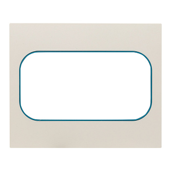 Стокгольм Рамка для розетки 2-местная белая с линией цвета синий EKF PROxima