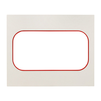 Стокгольм Рамка для розетки 2-местная белая с линией цвета красный EKF PROxima