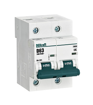 Авт. выкл. 2Р 63А х-ка D ВА-201 10кА Авт. выкл. 2Р 63А х-ка D ВА-201 10кА