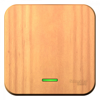 BLANCA О/У 1-клавишный ВЫКЛЮЧАТЕЛЬ (сх.1) с подсв., 10А, 250В, ЯСЕНЬ