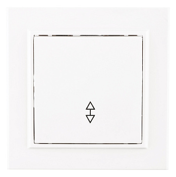 Минск Выключатель 1-клавишный СП проходной, 10А, белый EKF Basic