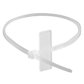 Хомут P6.6 маркировочный, белый 2,5x100, горизонтальная табличка под замком 24,5x7,8 Хомут P6.6 маркировочный, белый 2,5x100, горизонтальная табличка под замком 24,5x7,8