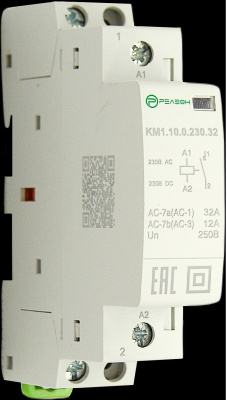 Модульный контактор 1НО контакт 32А (~/= 230В AC/DC)