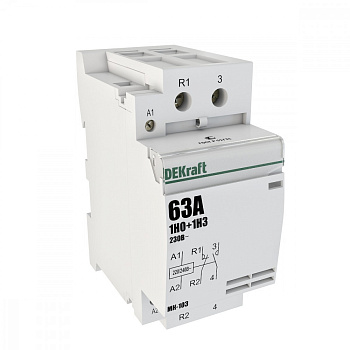 Модульный контактор 1НО+1НЗ 63А 230В МК-103
