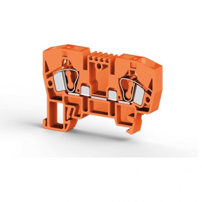 Клеммник пружинный 6мм.кв. (оранжевый); YBK6