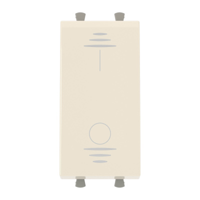 Выключатель двухполюсный одноклавишный модульный, "Avanti", "Ванильная дымка", 1 модуль