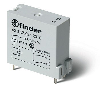 Низкопрофильное миниатюрное электромеханическое реле; 1NO 16A; контакты AgNi; катушка 60В DС (чувствит.); степень защиты RTII Низкопрофильное миниатюрное электромеханическое реле; 1NO 16A; контакты AgNi; катушка 60В DС (чувствит.); степень защиты RTII