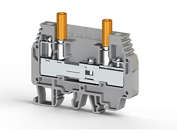 Клеммник измерительный без тест. разъемов, 6мм.кв., (серый); WGO3