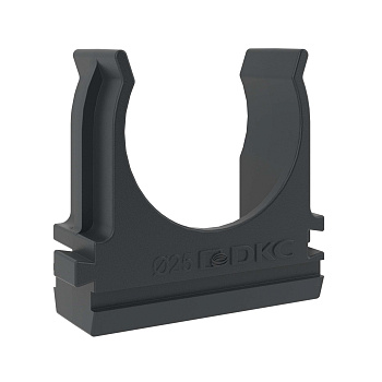 Держатель с защелкой, д.25мм, черный