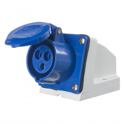 Розетка стационарная 113 2Р+РЕ 16А 220В IP44 РС-102