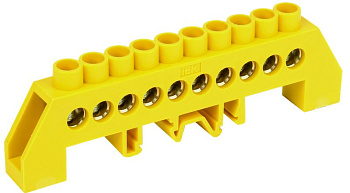 Шина PE "земля" в комб DIN-изол"Стойка" ШНИ-8х12-10-КС-Ж IEK Шина PE "земля" в комб DIN-изол"Стойка" ШНИ-8х12-10-КС-Ж IEK